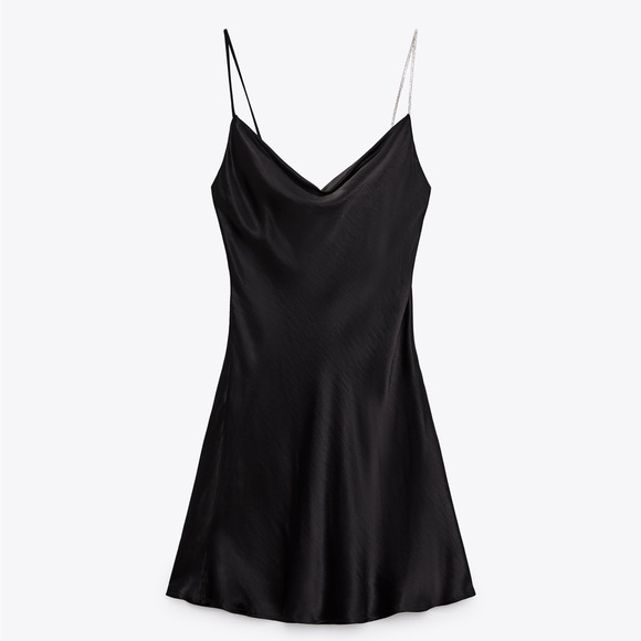 Zara Dresses & Skirts - BLOGGERS FAV ZARA RHINESTONE STRAP SLIP DRESS